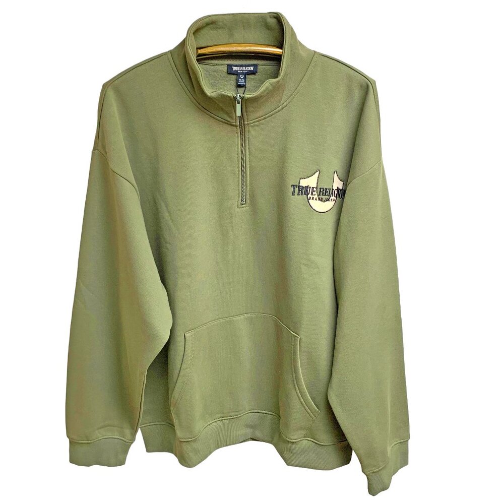True Religion Kalamata Mock Quarter‎ Zip Pullover